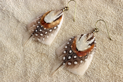 Desert White Sands Feather Dangles