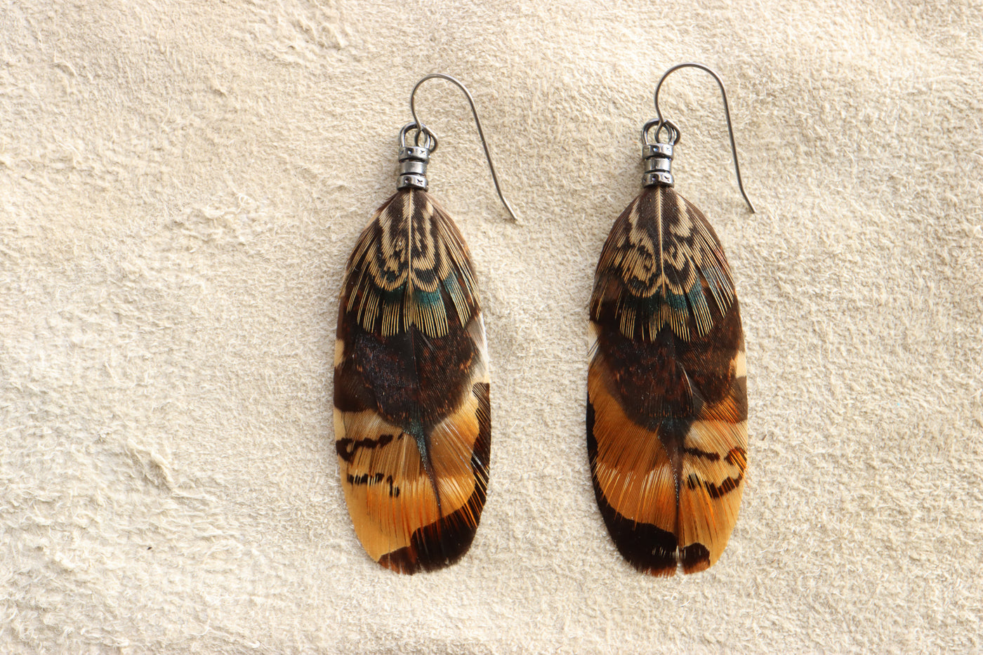 Desert Golden Hour Feather Dangles