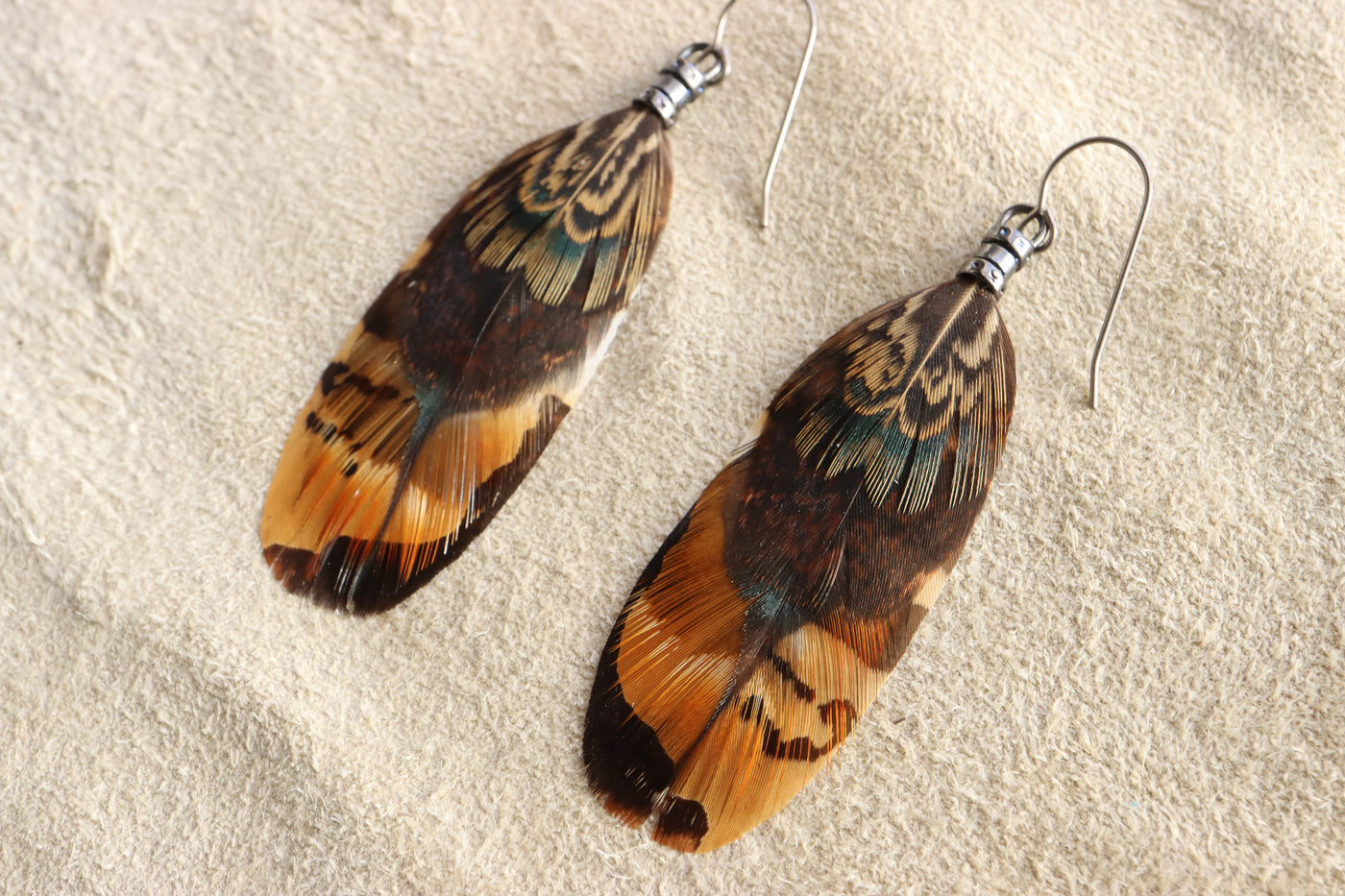 Desert Golden Hour Feather Dangles