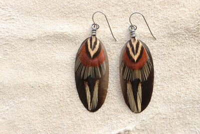 Desert Green Feather Dangles