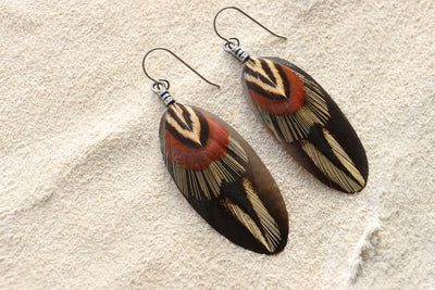 Desert Green Feather Dangles