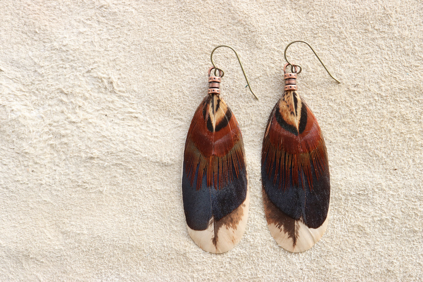 Purple Light Sands Feather Dangles