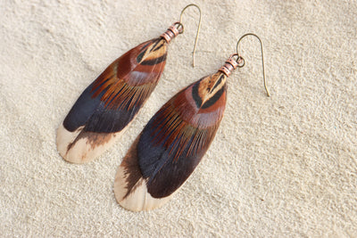 Purple Light Sands Feather Dangles