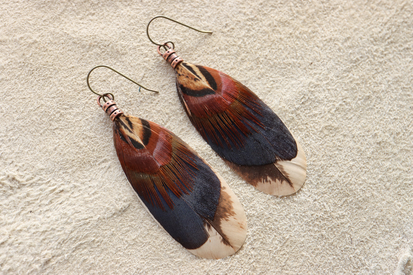 Purple Light Sands Feather Dangles