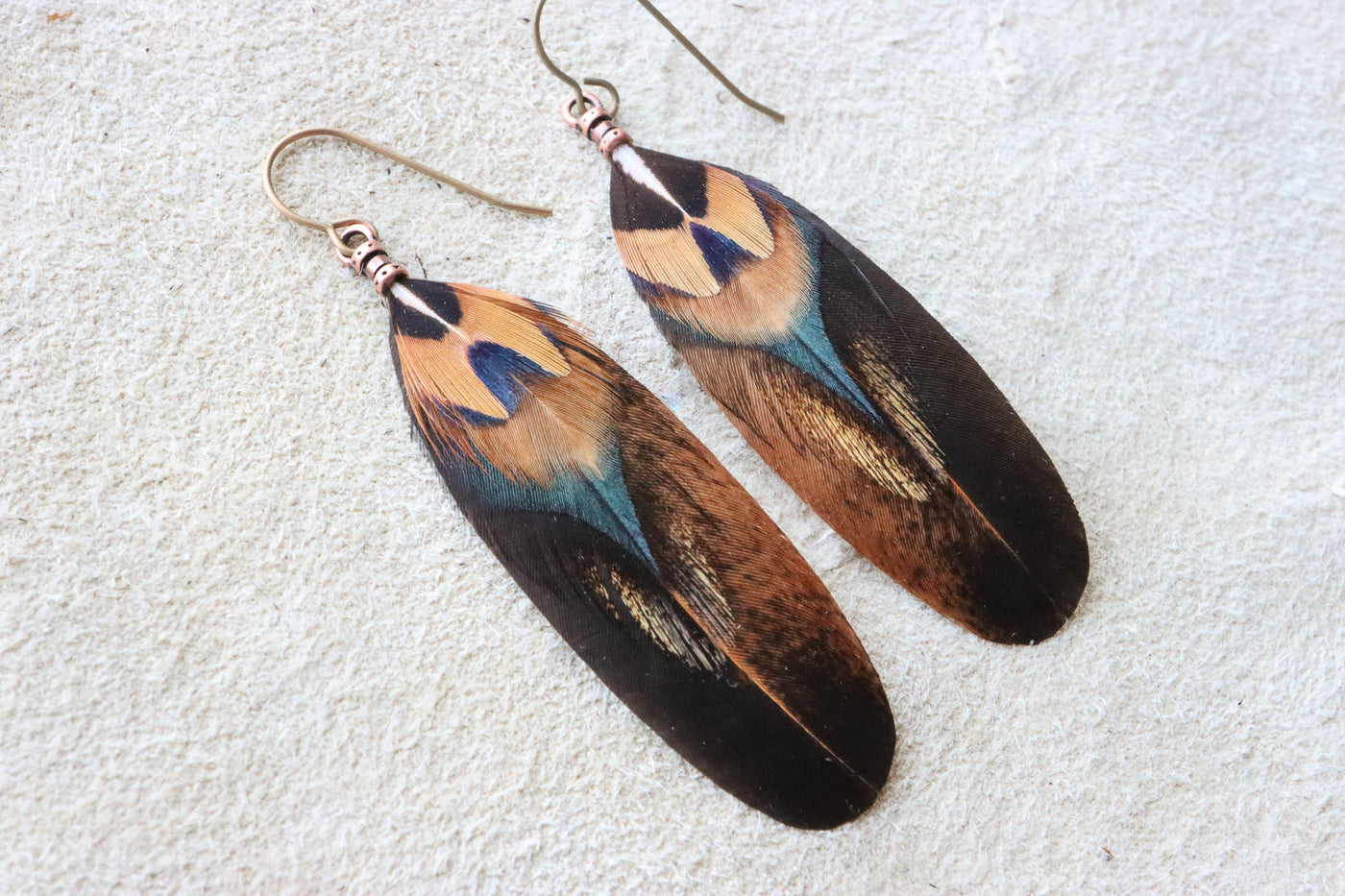 Desert Sun Feather Dangles