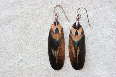 Desert Sun Feather Dangles