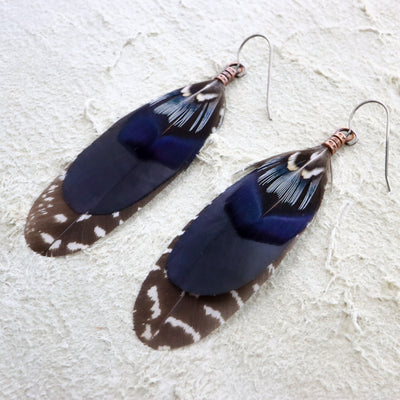 Desert Midnight Feather Dangles