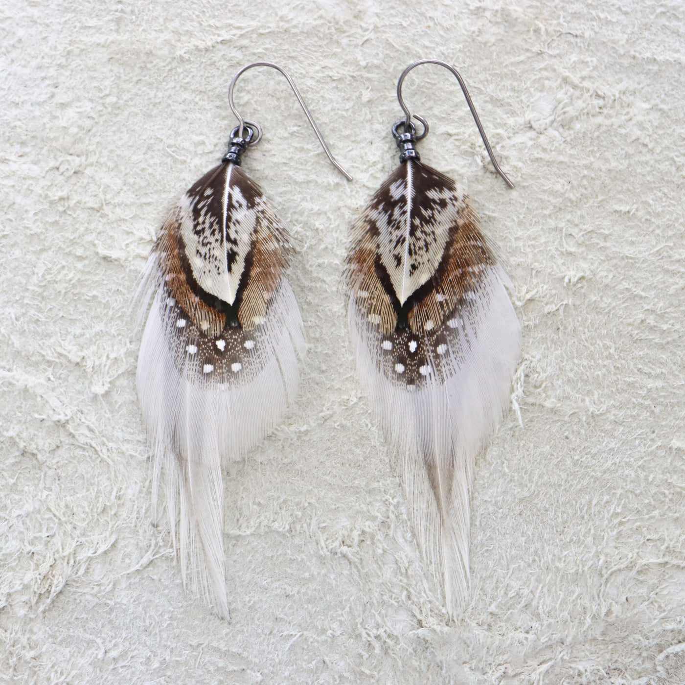 Desert Snow Feather Dangles